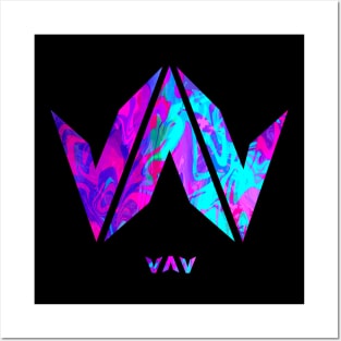VAV Logo Purple Abstract Posters and Art